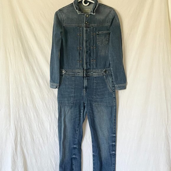 Zara Pants - Zara Denim Jumpsuit Long Sleeve